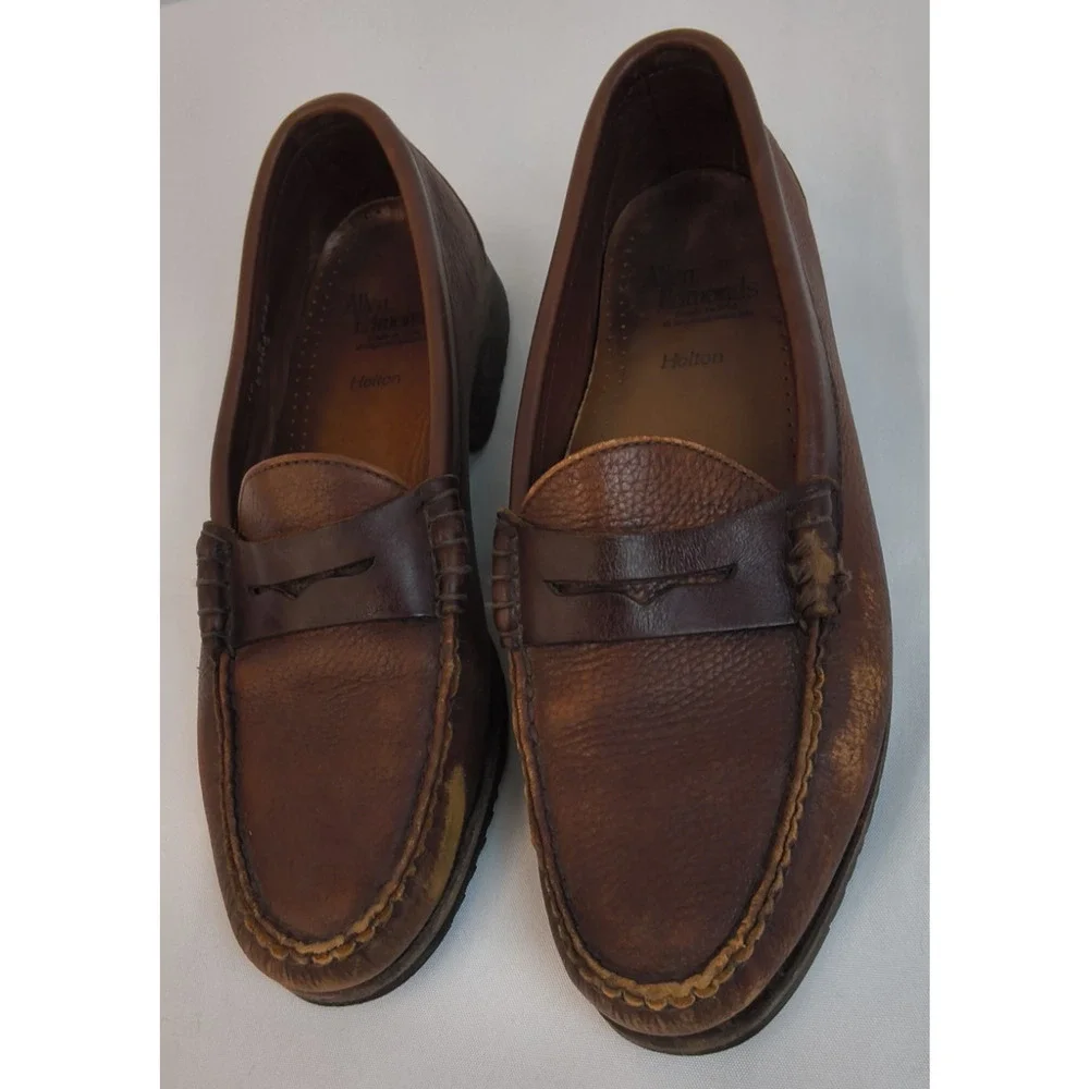 Allen Edmonds Holton Loafers Men's 10D Brown Leather Business Casual #W5237
